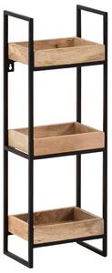 STENSKI REGAL 27/77/18 cm rjava, črna