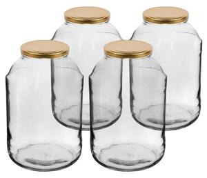 Browin Set of 4 preserving jars with twist lids, 4l