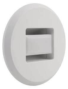 MEGAMAN LED vgradna svetilka Tina, bela, Ø 9 cm, vrtljiva, Bela, Dnevna soba / jedilnica, Plastika, Sodobni