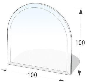 Steklena talna plošča, Lienbacher (polkrožni lok, 100 x 100 cm)