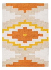 Oranžna pralna bombažna preproga 100x135 cm Azteca – Ixia