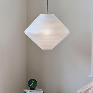 HAY svetilni senčnik Diamond, Ø 60 cm, bel, papir/bambus, Bela, Dnevna soba / jedilnica, Papir / karton, Skandinavski