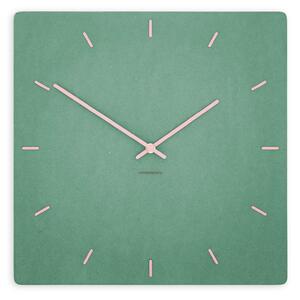 Stenska ura Luxhora Pura Square Mint Green 11 barv kazalcev
