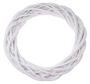 Pleteni venec Elemetary bele barve, premer 20 cm