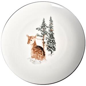 Porcelanski plitev krožnik Winter Fawn , 27 x 2,6cm