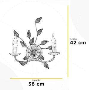 ONLI - Stenska svetilka COLLANA 1xE14/6W/230V bron/zlata