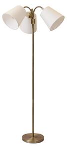 PR Home Stojna svetilka Amy, zlata/bela, s tremi žarnicami, višina 150 cm, E27, Bela, Dnevna soba / jedilnica, Kovina, Skandinavski