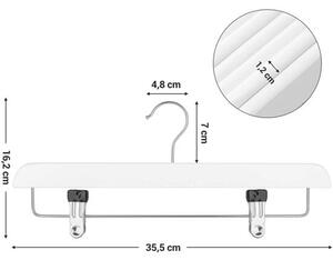 Komplet 8 obešalnikov za krila in hlače, bel | SONGMICS