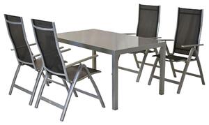VRTNI SET aluminij siva, srebrne barve črna, srebrne barve