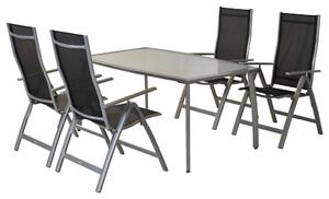 VRTNI SET aluminij srebrne barve črna, srebrne barve