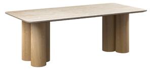 Bessagi Home Jedilna Miza Kiano, Naravne Barve, Porcelan, 220x105