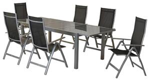Gardenson Vrtni Set Carrara, 7-Delni, Raztegljiva Miza