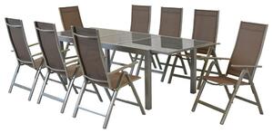 Gardenson Vrtni Set Carrara, 9-Delni, Raztegljiva Miza