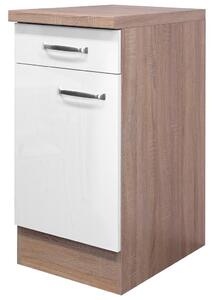 FlexWell Kuhinjska Spodnja Omarica Venezia Valero, Bela, Š. 40 Cm