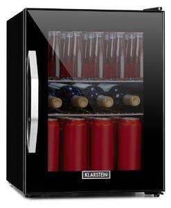 Klarstein Beersafe M Onyx, hladilnik, C, LED, dve kovinski rešetki, steklena vrata, onyx