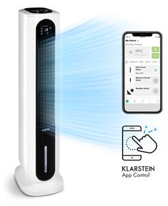 Klarstein Polar Tower Smart, ventilator, hladilnik zraka, 7 L, 85 W, daljinski upravljalnik, 5 x hladilni boks