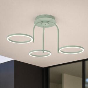 Lucande LED-stropna svetilka za zunanjo uporabo Sylvara, zelena, CCT, 3-žarilna, zatemnjen, Zelena, Kovina, Dizajn
