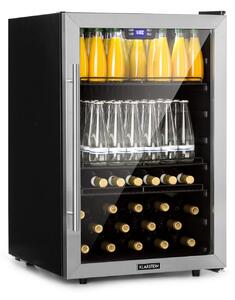 Klarstein Beersafe 5XL, hladilnik, 148 litrov, 3 police, panoramska steklena vrata, nerjaveče jeklo