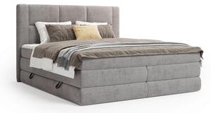 BOXSPRING POSTELJA 160 cm x 200 cm , tekstil rjavosiva