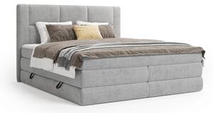 BOXSPRING POSTELJA 160 cm x 200 cm , tekstil siva