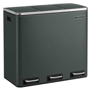 Koš za ločevanje odpadkov SORT 54 l (3×18 l), antracit/srebrna SongmicsHome