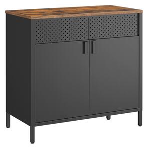 Kovinska omarica za shranjevanje BRIX, 76x80x40cm, rjava/črna SongmicsHome