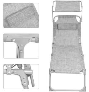 Zložljiv ležalnik s tendo 53 x 193 x 29,5 cm, obremenitev do 150 kg | SONGMICS