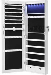 LED držalo za nakit lahko namestite na steno ali vrata 37 x 108 x 9,3 cm | SONGMICS