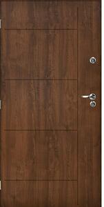 Jeklena zaščitna vrata Swing (900 x 2.000 mm, Smer odpiranja: Levo, Rjava)