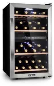 Klarstein Vinamour 45D, vinska omara, 2 coni, 118 litrov/45 steklenic, 5 –18 °C, nerjaveče jeklo