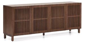 Temno rjava komoda v orehovem dekorju 181x71,5x42,5 cm Beyla – Kave Home