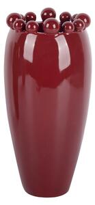 Bordo rdeča keramična vaza (višina 30 cm) Cadiz Dotty – PT LIVING