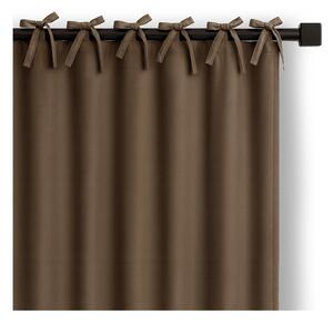 Rjava zavesa za delno zatemnitev 140x250 cm Carli Tie – Restilo