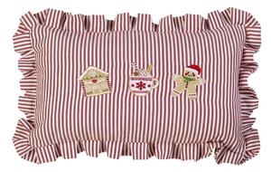 Okrasna blazina z božičnim motivom 30x50 cm Christmas Gingerbread Stripe – Catherine Lansfield