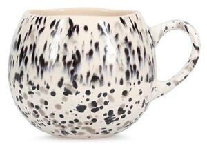 Črno-bela skodelica iz kamenine 460 ml Muggies – Salt&Pepper