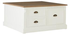 Bela klubska mizica v dekorju jelke 90x90 cm Hardwick – Premier Housewares