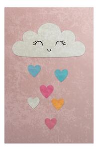 Rožnata pralna otroška preproga 140x190 cm Clouds – Mila Home