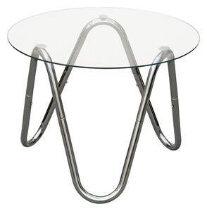Okrogla stranska mizica s stekleno mizno ploščo ø 50 cm Ventana Round – Leitmotiv