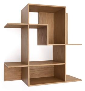 Sistem modularnih polic v hrastovem dekorju v naravni barvi 80x80x25 cm Ina – Kave Home