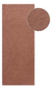 Ročno tkan volnen tekač v barvi terakote 80x200 cm Calmio – Hanse Home