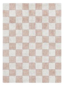 Svetlo rožnata/kremno bela pralna ročno tkana bombažna preproga 120x160 cm Kitchen Tiles Rose – Lorena Canals