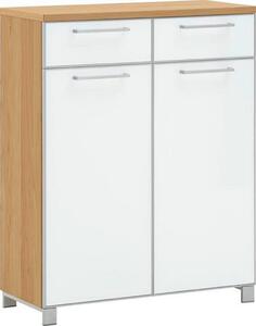 OMARA ZA ČEVLJE furnirano bela, barve hrasta