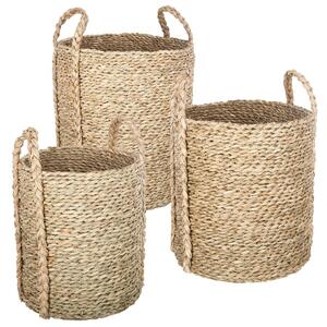 Komplet 3 okroglih košar WICKER