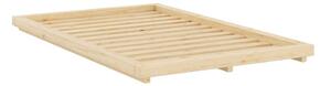 Postelja iz masivnega bora brez vzglavja z letvenim dnom 120x200 cm v naravni barvi Dock – Karup