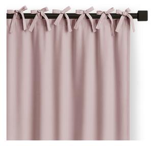 Prašno rožnata zavesa za delno zatemnitev 140x250 cm Carli Tie – Restilo