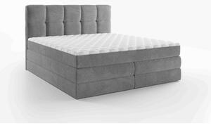 BOXSPRING POSTELJA 160 cm x 200 cm , tekstil siva