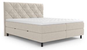 POSTELJA Z VZMETNICO 160 cm x 200 cm , tekstil naravne barve