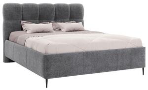 OBLAZINJENA POSTELJA 200 cm x 200 cm , tekstil antracit