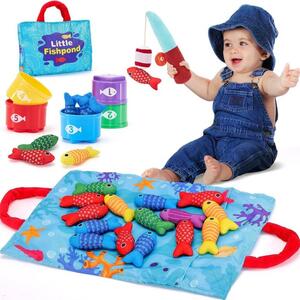 Montessori sortirni set - Mali ribnik / Učenje barv in štetja