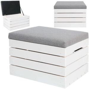 Lesen oblazinjen tabure – skrinja 50cm